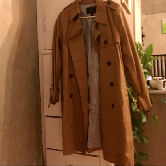 J. Crew City Trench Coat, camel, size 4 - Picture 13 of 13
